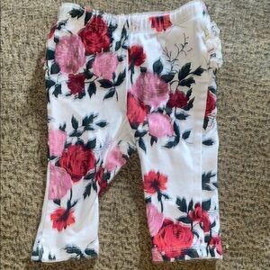 Old Navy Baby Leggings with Red Floral Design